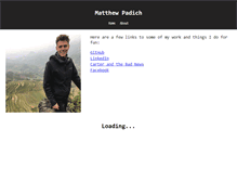 Tablet Screenshot of matthewpadich.com